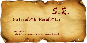 Spissák Renáta névjegykártya