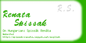 renata spissak business card